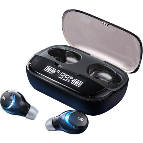 Wireless Headphones,Earbuds Headphones 9D Stereo Sports Waterproof Headphones with Charging Case