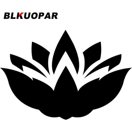 BLKUOPAR for Lotus Flower Silhouette Car Stickers Personality Decals Campervan Skateboard Waterproof Occlusion Scratch Decor