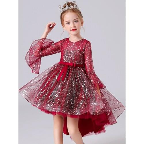 Children Clothing Elegant girls Sequined dress for Big girl Wedding birthday party Evening dresses Teen Girls Clothes 3-12 years