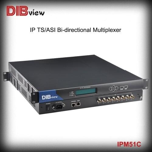 Dibview IPM51C Cable TV Video Bi-directional Multiplexer ASI to IP Gateway MPTS SPTS UDP RTP IP to ASI Converter TS Processor