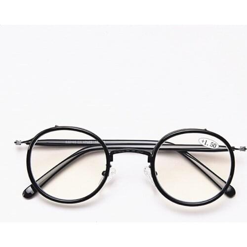 Quality Round Retro Anti Blue Ray Reading Glasses With Super Thin 1.61 Index Presbyopic Lenses Fashion Style Presbyopia Glasses