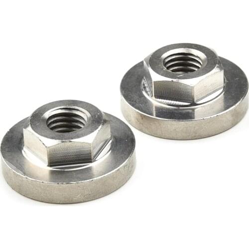 M14 Thread Replacement Angle Grinder Flange Nut Set Tools For 14mm Spindle Thread Power Tool Griders Steel Lock Nuts 2Pcs