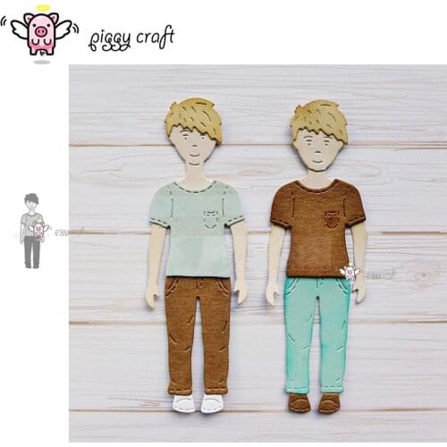 Piggy Craft metal cutting dies cut die mold New boy and girl Scrapbook paper craft knife mould blade punch stencils dies