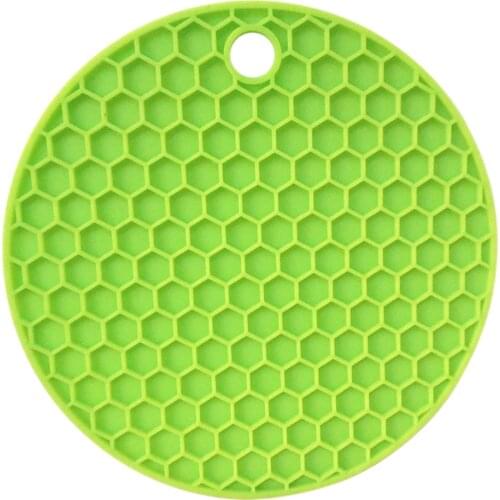 1 PC Multifunctional Honeycomb Foodgrade Silicone Meal Coaster Pad Foldable Non-slip Insulation Pad Heat-proof Placemat Table