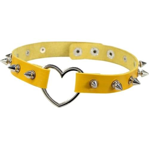 8 Color Fashion Rivet Choker Necklace Belt Collar Pu Leather Necklace for Women Party Club Sexy Gothic Jewelry