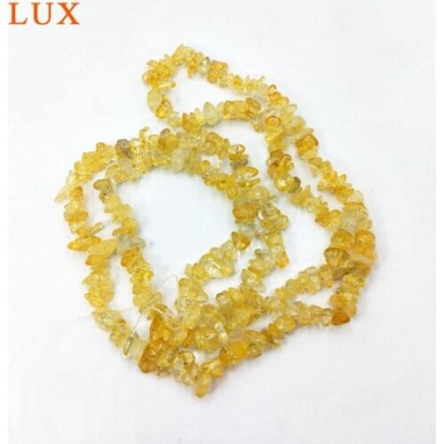 Full strand 32 inch Natural Genuine-Citrines bead Raw Mineral Yellow stone Hand Cut Free Form Loose Rough chips Beads