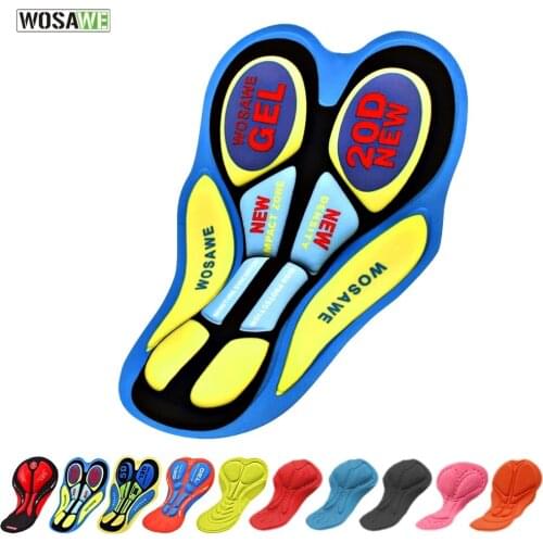 WOSAWE Men Women Cycling Underwear Padded 5D Gel Pad Bicycle Cycling Shorts Underwear Underpant Breathable Comfortable Cushion