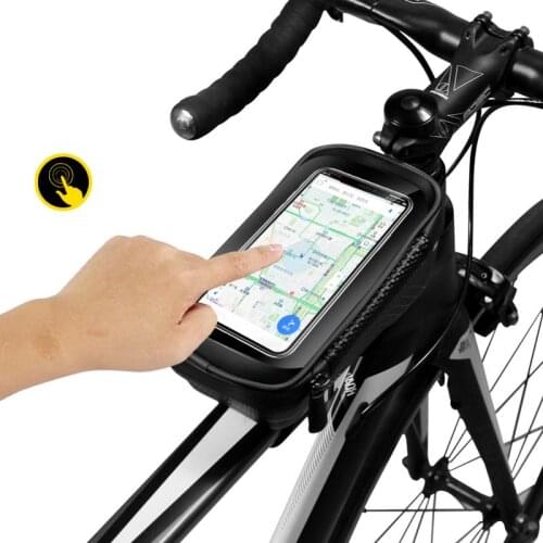 WILD MAN New Bike Bag Frame Front Top Tube Cycling Bag Waterproof Phone Case Touch Screen Bag MTB Pack Bicycle Accessories