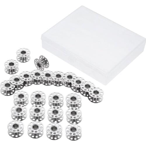 25Pc Empty Sewing Thread Bobbin Sewing Machine Plastic Case Storage Box for Sewing Machine Spools with Storage Case Sewing Tools