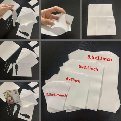 10Pcs/set Clear Double Sided Adhesive Sheets Adhesive Instant and Permanent Bond Sticker Making Cards Multi-Purpose Sheets New