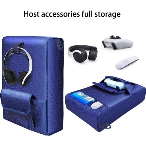 For PS5 Game Console Dust Cover Console Dustproof Anti-scratch Water Resistant Covers For PS5 Console With Storage Pouch