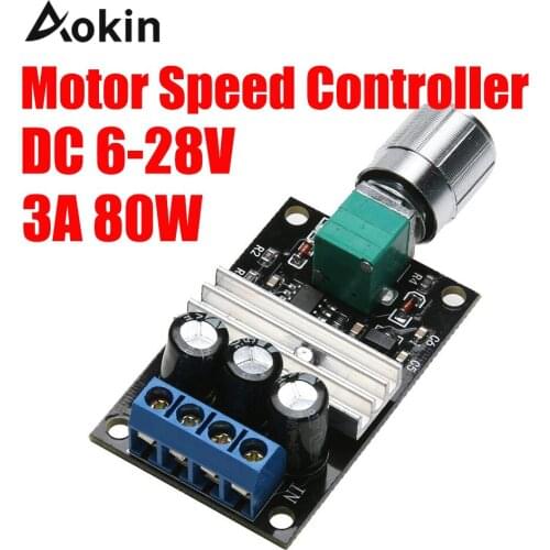 Dc 6-28v 12v 24v 3a Pwm Motor Speed Controller Regulator Adjustable Variable Speed Control Switch Fan Dc Motor Governor Tools