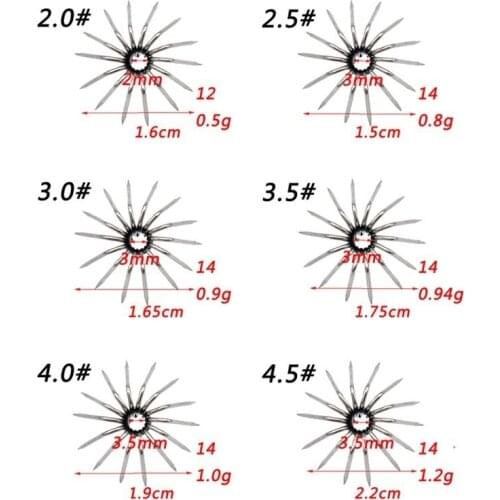 Stainless Umbrella Fishhook Squid Octopus Cuttlefish Feeder Fly Fishing Treble Hooks Lure Bait Fish Hook Sea Pesca Angeln Peche