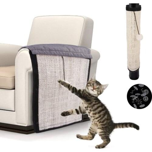 Foldable Cat Scratcher Mat Natural Sisal Mat Protect Carpets Furniture Sofa Cat Scratching Pad Washable Scratch Board