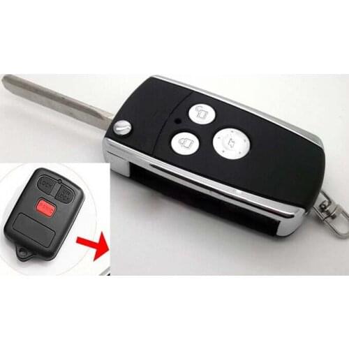 5PCS/Lot Uncut Blade Replacement Key Case For 3 Buttons BYD F3 F3R Modified Folding Flip Remote Key Shell