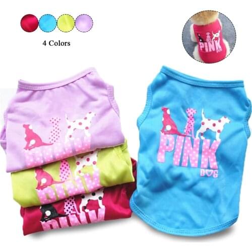Cute Cartoon Dog Clothes Summer Breathable Puppy Cats Rabbits Vest Soft Small Medium Dogs T-Shirt Pet Costume Supplies