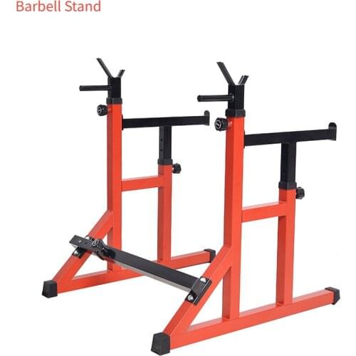 Squat Rack Adjustable Integrated Barbell Weight Lifting Barbell Rack Indoor Push Bench Barbell Semi-Frame Stand Commercial