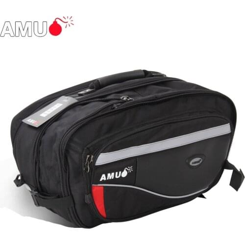 AMU B18 Rear Seat Bags Moto Oxford Tail Luggage Side Suitcase Motocross Tank Bag Package Bags Motorcycle Waterproof Saddlebags