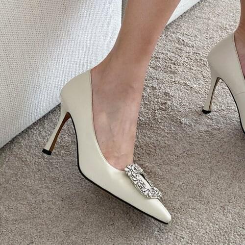 Size 33-42 Shoes Women Pumps Fashion Apricot White Shoes Women Wedding Shoes Ladies Stiletto Women Heels 2021