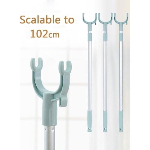 Balcony fork pole the hangers for clothes pole retractable pole drying pole fork dress stick space saving clothing rack
