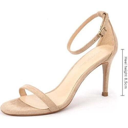 Thin Heels Women Pumps Ankle Strap Sandals Shoes Woman Ladies Pointed Toe High Heels Dress Party Shoes Big size 2020