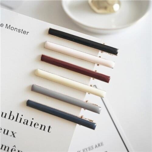 1PC Fashion Women Colorful Solid Metal 6 CM Thick Barrettes Female Elegant Headbands Hair Clips Lady Hairpins Hair Accessories