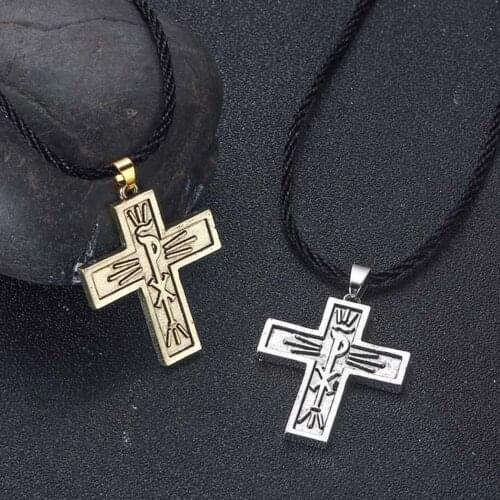 2021Chi Rho Pendant Cross Crucifix Jesus Christ Christogram Charm Necklace For Gift