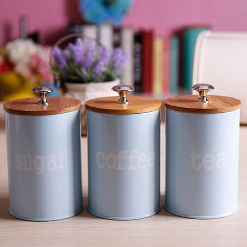 3 Pieces Zinc Alloy Condiment Pot Seasoning Container Jar Organizer w/ Lids