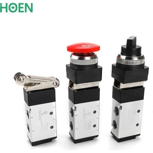 5 Way 2 Position Pneumatic Air Mechanical Valve MV-08 MV-09 MV-10 MV-10A MVA-10-1 Hand Control Select Button Valve