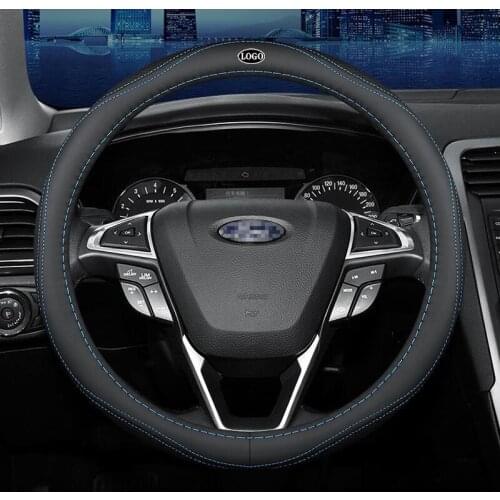 Car Steering Wheel Cover Set for Ford Ranger Fiesta Focus Everest EcoSport Kuga 2020 2019 Breathable Car Styling Accessories