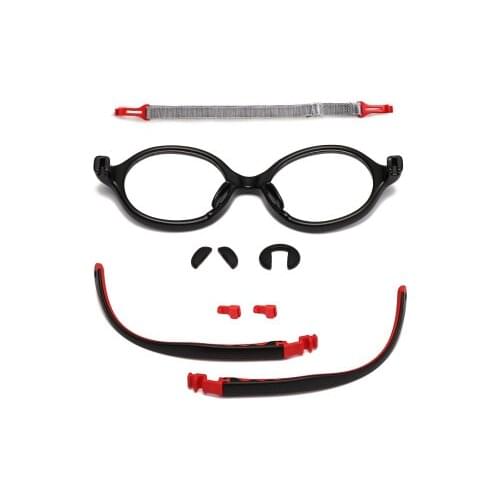 Children Baby Glasses Environmental Protection Boys and Girls Circular Frame Flexible Soft Super Light TR90 Anti Blue-Ray