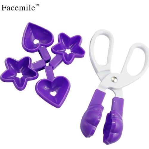 Facemile New Lollipop Molds 3 Shape in 1 Scissors Type Chocolate Candy Mold Baking Tools 51101
