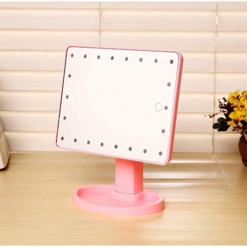 Intelligent Adjustable Brightness 16 Lamps/22 Lamps LED Illuminated 10x Makeup Mirror NN