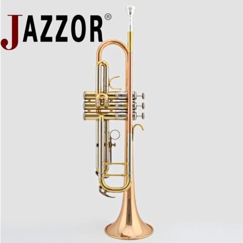 JAZZOR JBTR-430 professional B flat trumpet phosphorus-copper trumpet mouthpiece hard case wind instruments