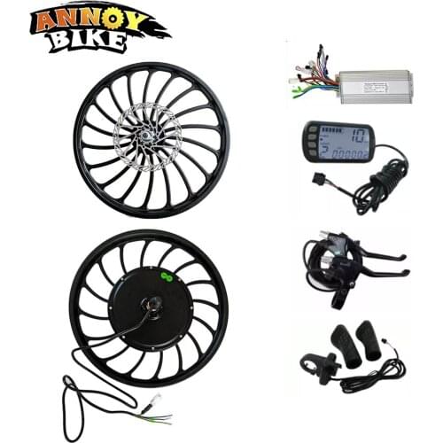 Electric Bike Kit 20 inch 48V1000W Elektrikli Bisiklet Brushless Motor Front Wheel BLDC Bicicleta Controller LCD Display