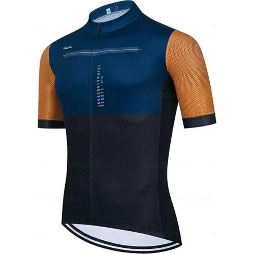 Raudax Summer Short Sleeve Cycling Jersey Set Newest Mens Breathable team racing sport Bicycle 2021 Jersey 19D Bib Bike Suit