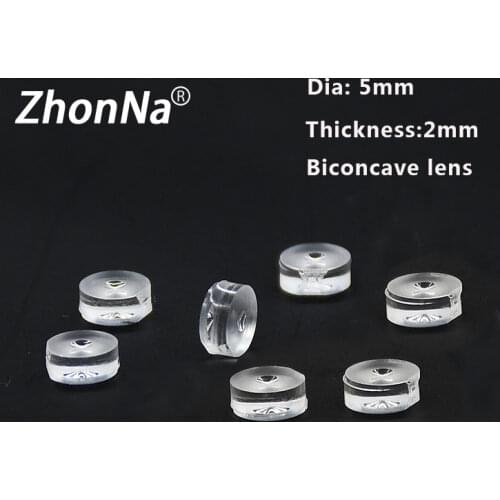 Beam Expansion Lens 5mm diameter Biconcave Focusing Lens Dot Laser Light Source Focus 300-1100nm Wavelength PMMA Material