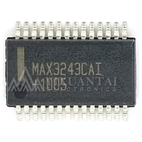 MAX3243CAI MAX3243CAI+T【MAX3243 Series 120 kbps 5.5V Surface Mount RS-232 Transceiver SSOP-28】10pcs/Lot New