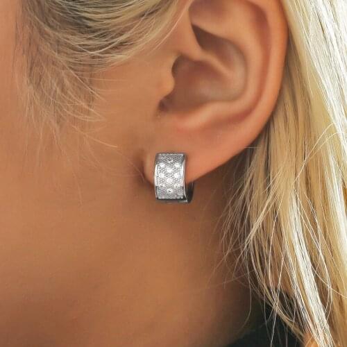 Trendy New Personality Crystal Zircon Exquisite Clip Earrings Women Fashion Geometric Gold Silver Statement Earrings Jewelry