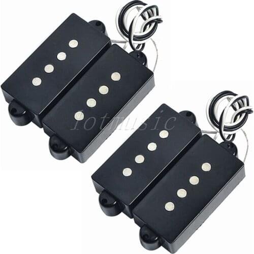 Kmise Bass Guitar 4 String PicKups Set Humbucker Pickups Bridge and Neck Noiseless For Precision Bass Guitar Replacement