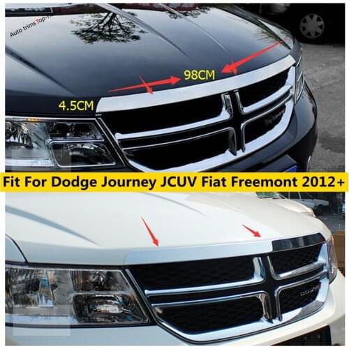 Yimaautotrims Exterior Stainless Steel For Dodge Journey JCUV Fiat Freemont 2012 - 2019 Front Hood Grille Gill Engine Cover Trim