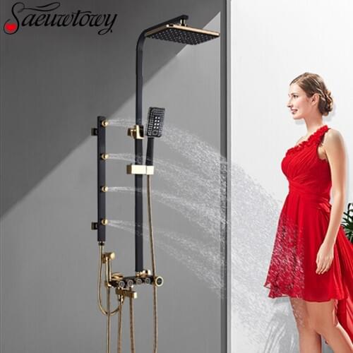 Wall-Mounted Bathroom Shower System, Massage Shower Faucet Set, Rainfall Bathtub Shower Faucet, Shower Bracket, Basin Faucet