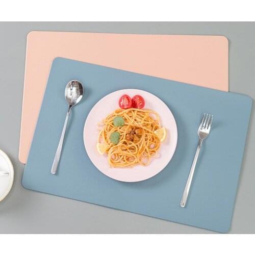 Placemat Anti Slip Oilproof Faux Leather Nordic Waterproof Table Plate Mat for Home