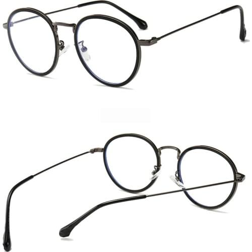 Anti Blue Light Goggle Blocking Glasses Round Alloy For Computer Protection Women Men Vintage Retro Classic Sun Glasses