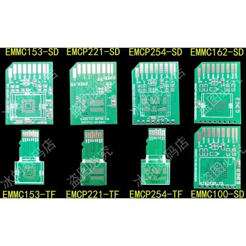 EMMC Adapter Board EMMC153 EMCP221 EMCP254 to SD TF Font Library Adapter Board