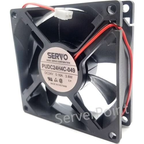Genuine new for SERVO PUDC24H4C-049 DC 24V 0.16A 2-wire 80X80X25mm Server Cooling Fan