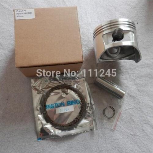 82MM PISTON KIT FITS HONDA GX340 337CC 11HP 4 CYCLE MOTOR CYLINDER 4KW EC5000 GENERATOR ZYLINDER W/ RING WRIST PIN CLIP ASSEMBLY