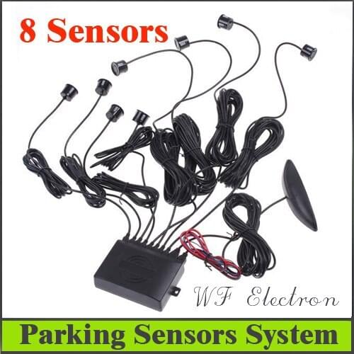 Factory Selling Hot sale Car LED Display 8 Sensors Kit Reversing Parking Radar Buzzer System,free shipping Wholesale R5