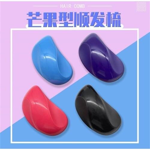 Mango shape Detangling hair brush soft teeth detangle hair comb Magic hairdressing salon styling tools pink blue black with box