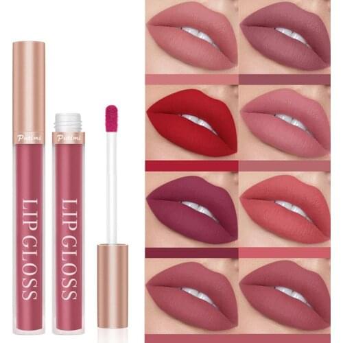 Sexy Matte Lipstick Waterproof Long Lasting Moisturizing Velvet Lip Gloss Colorful Non Stick Cup Lipgloss Women Makeup